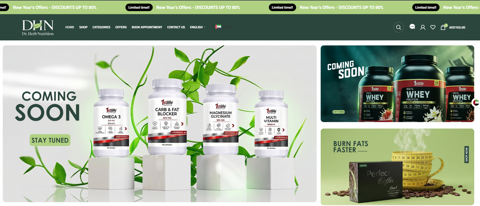Dr. Herb Nutrition health and nutrition website built on WordPress